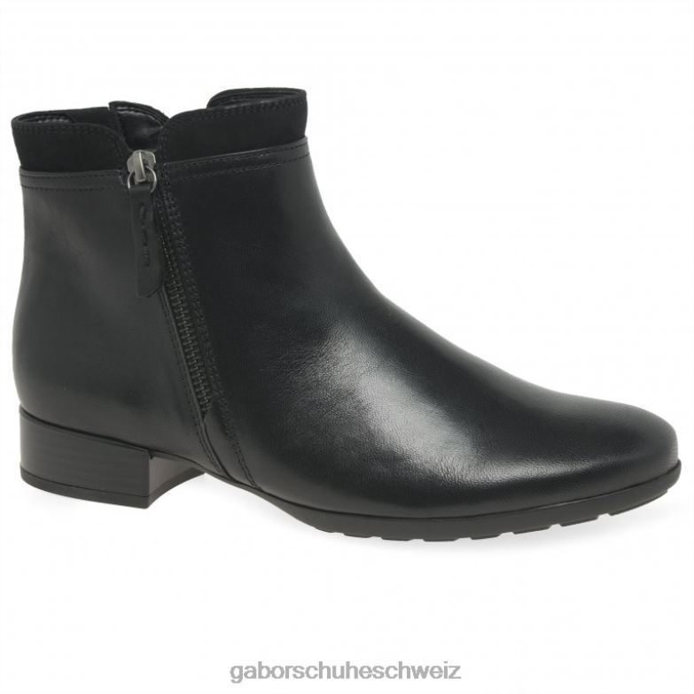Schuhwerk Frauen Gabor schwarz/wildleder Briano-Stiefeletten XTX02244