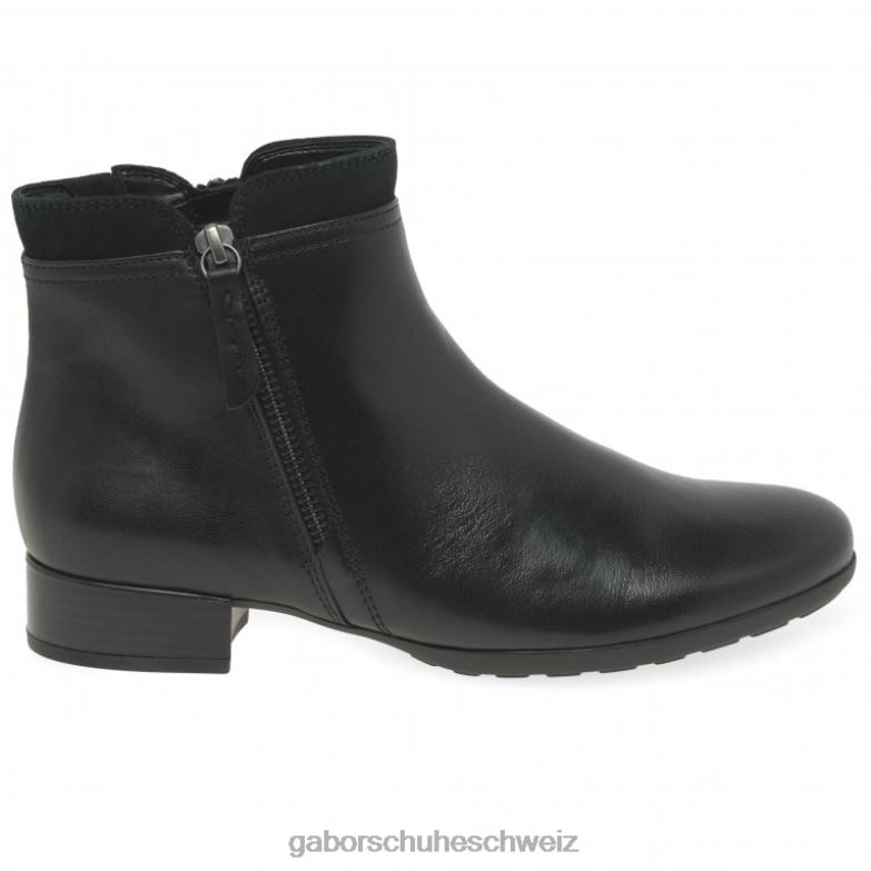 Schuhwerk Frauen Gabor schwarz/wildleder Briano-Stiefeletten XTX02244