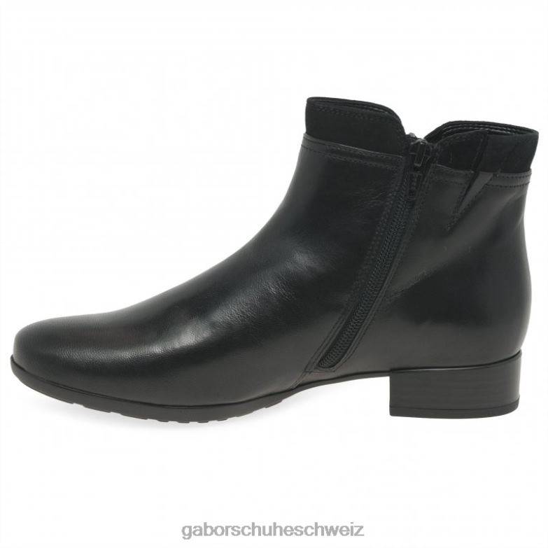 Schuhwerk Frauen Gabor schwarz/wildleder Briano-Stiefeletten XTX02244