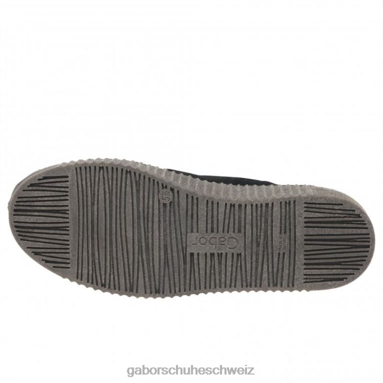 Schuhwerk Frauen Gabor schwarzes Wildleder Lanzen-Stiefeletten XTX02230